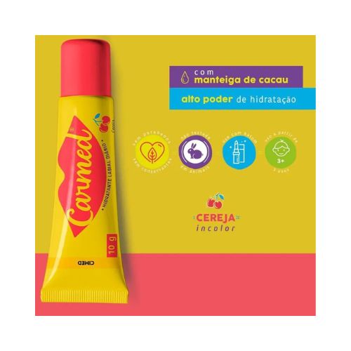 Carmed Cereja Hidratante Labial incolor