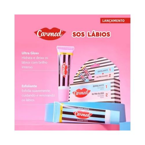 Carmed Kit SOS Esfoliante + Ultra Gloss Hidratante Labial incolor