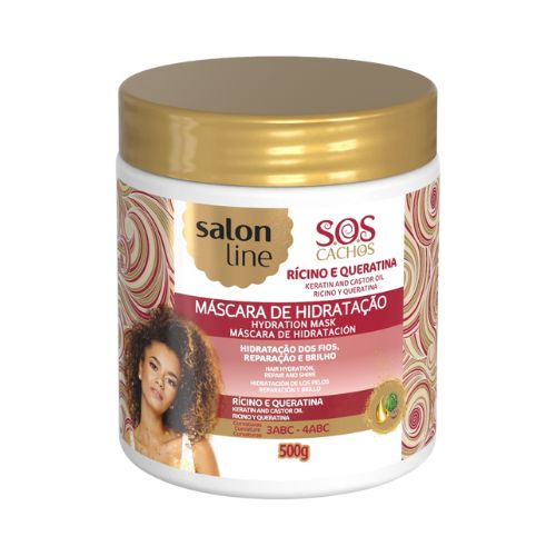 Salon Line S.O.S Cachos Rícino e Queratina Máscara 500g