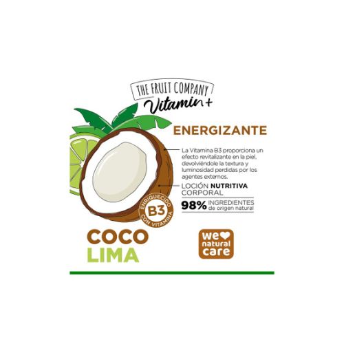 The Fruit Company Loção Corporal Vitamina+ Coco Lima