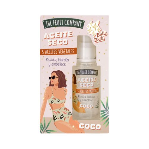 The Fruit Company Óleo Seco Glitter Coco Hidratante 50 ml