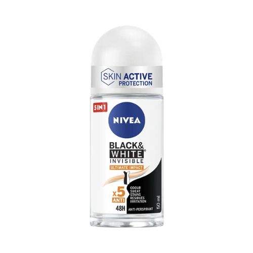 Nivea Desodorizante Antitranspirante Roll-on Black & White Invisible Ultimate Impact Woman