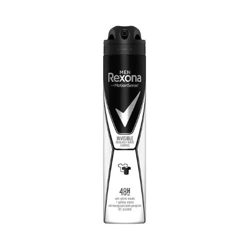 Rexona Men Desodorizante Spray Invisible On Black & White Clothes