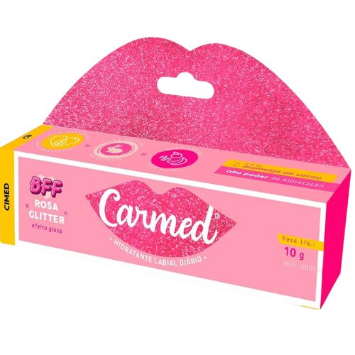 Carmed BFF Rosa Glitter Hidratante Labial 10G