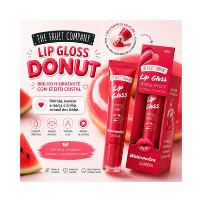The Fruit Company Lip Gloss Crystal Effect Melância 12g, côr vermelho