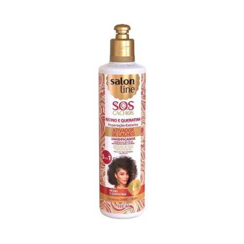 Salon Line S.O.S Cachos Rícino e Queratina Ativador de Cachos 300ml