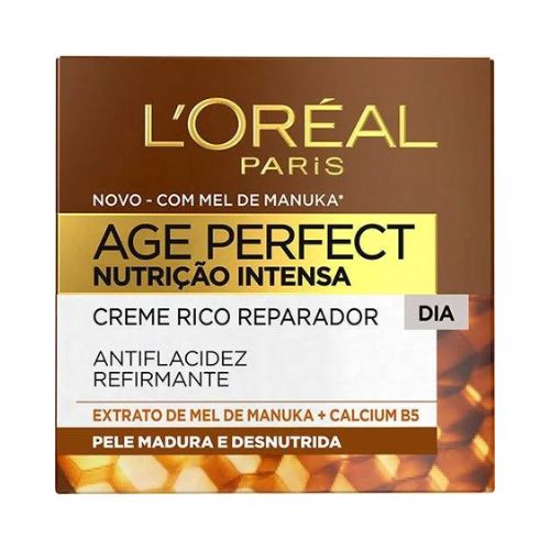 L'oreal Creme Rosto Age Perfect Nutrição Intensa Rico Reparador Dia 50ml