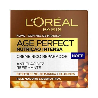 L'oreal Creme Rosto Age Perfect Nutrição Intensa Rico Reparador Noite 50ml