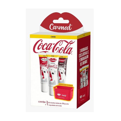 Carmed Coca-Cola Kit Hidratante Labial 3x10G